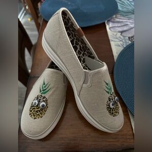 KEDS RARE Women's Platform Slip-On Shoes with Pineapple Design
